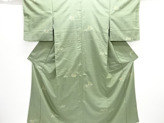 JAPANESE KIMONO / TSUMUGI / WOVEN CAMELLIA 